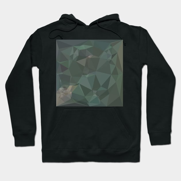 Light Sea Green Abstract Low Polygon Background Hoodie by retrovectors